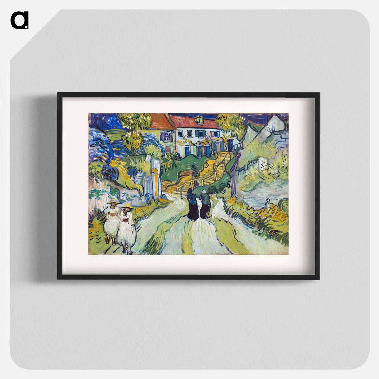 Stairway at Auvers - Vincent van Gogh Poster.