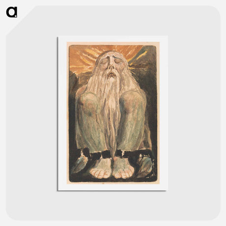 アートポストカード-The First Book of Urizen, Plate 12 - ウィリアム ブレイク Postcard.