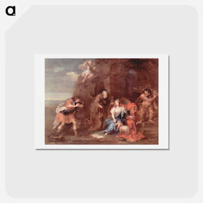 アートポストカード-Prospero and Miranda from "The Tempest" of William Shakespeare - ウィリアム ホガース Postcard.