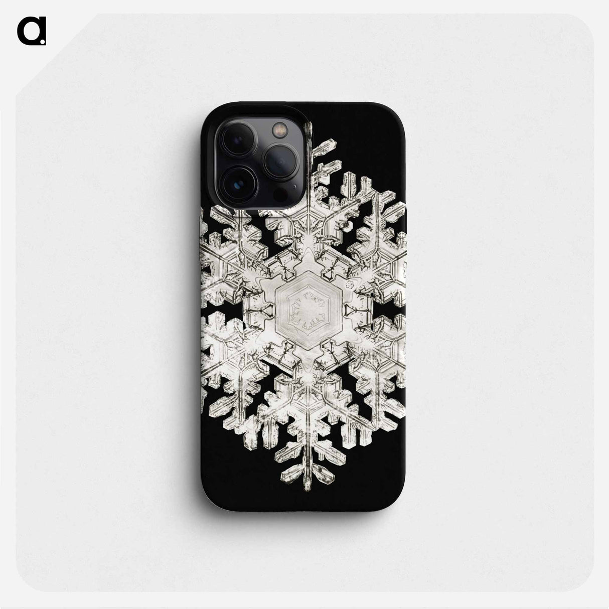 Photomicrograph of Stellar Snowflake No. 586 - ウィルソン ベントレー Phone Case.