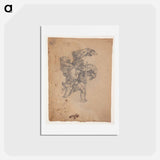 Study after Dürer: Saint Christopher I - アルブレヒト デューラー Postcard.