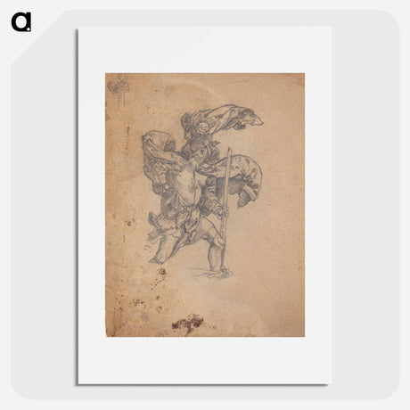 アートポスター-Study after Dürer: Saint Christopher I - アルブレヒト デューラー Poster.