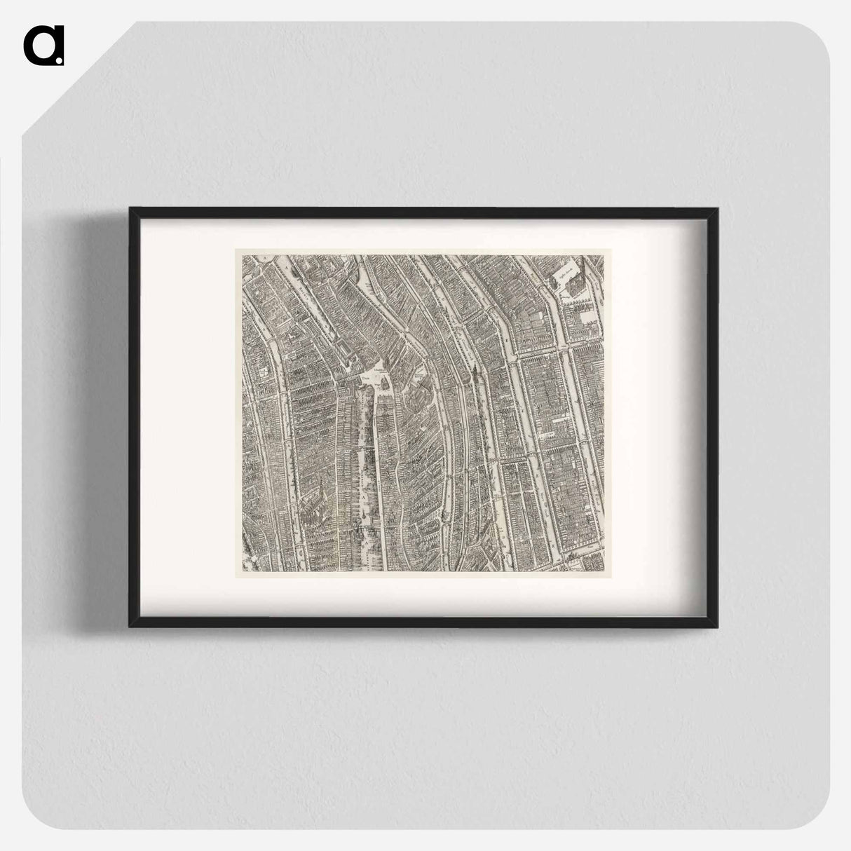 Plattegrond van Amsterdam (middenblad) - アンティーク地図 Poster.