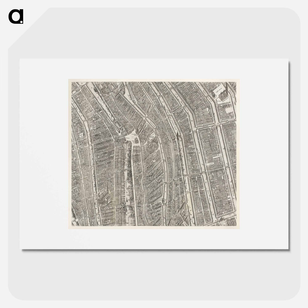 Plattegrond van Amsterdam (middenblad) - アンティーク地図 Poster.