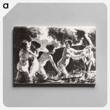 Bathers Wrestling - カミーユ ピサロ Canvas.