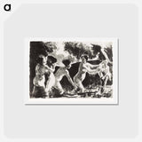 アートポストカード-Bathers Wrestling - カミーユ ピサロ Postcard.