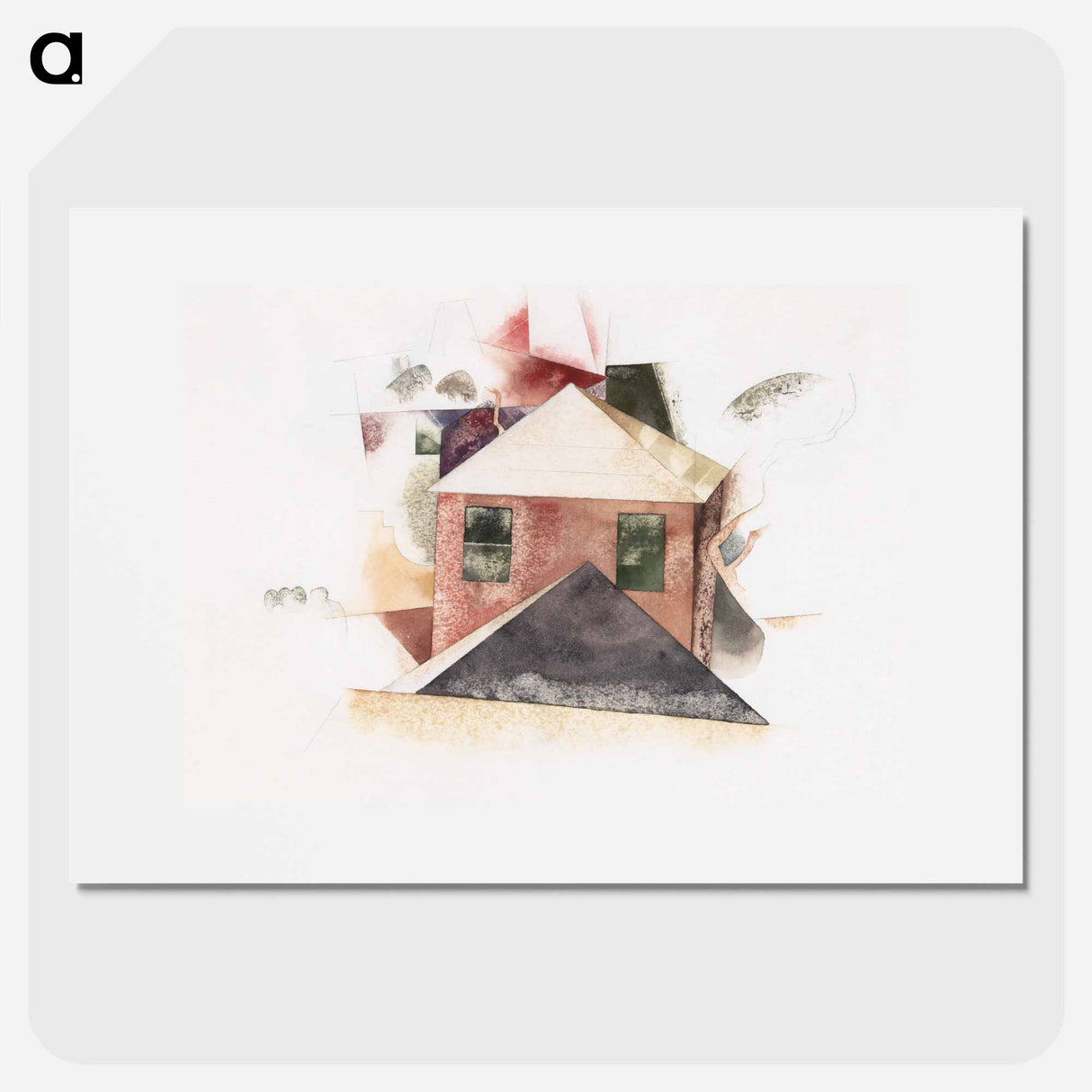 Houses with Red - チャールズ デムス Poster.