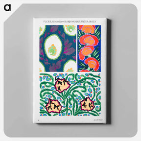 アートパネル-Vintage art deco & art nouveau pattern, plate no. 15 - E.A.セギー Canvas.