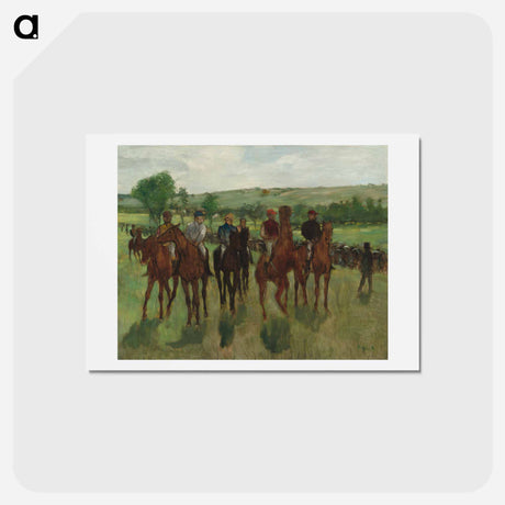 アートポストカード-The Riders - エドガー ドガ Postcard.