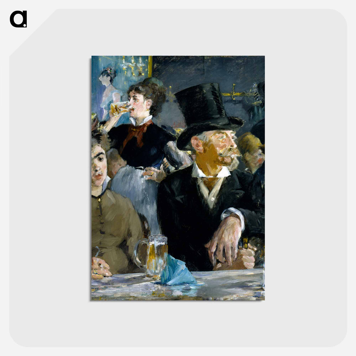 アートポストカード-At the Café - エドゥアール マネ Postcard.
