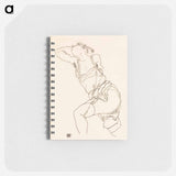 Vulgar lady in lingerie. Reclining Model in Chemise and Stockings - エゴン シーレ Memo.