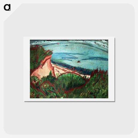 アートポストカード-Coastal Landscape on Fehmarn - エルンスト ルートヴィヒ キルヒナー Postcard.