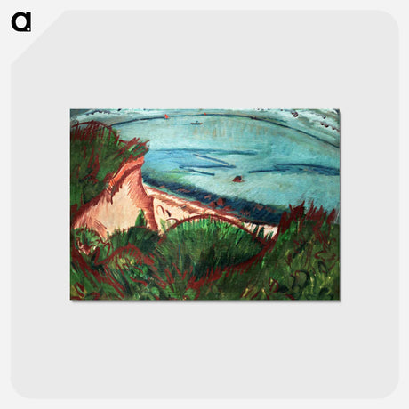 アートポストカード-Coastal Landscape on Fehmarn - エルンスト ルートヴィヒ キルヒナー Postcard.