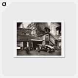 アートポストカード-Cour, Rue De Valence
 - ウジェーヌ アジェ Postcard.