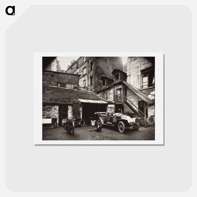 アートポストカード-Cour, Rue De Valence
 - ウジェーヌ アジェ Postcard.