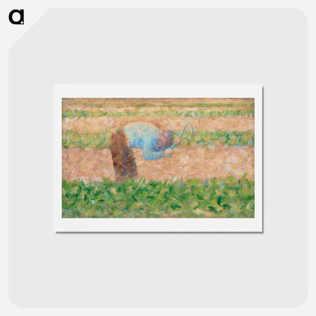 アートポストカード-Man with a Hoe - ジョルジュ スーラ Postcard.
