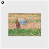アートポストカード-Man with a Hoe - ジョルジュ スーラ Postcard.