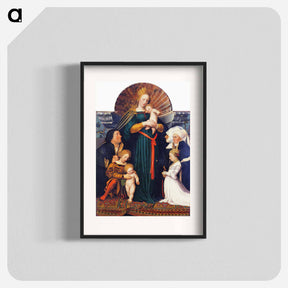アートポスター-Madonna of the Burgermeister Meyer - ハンス ホルバイン Poster.