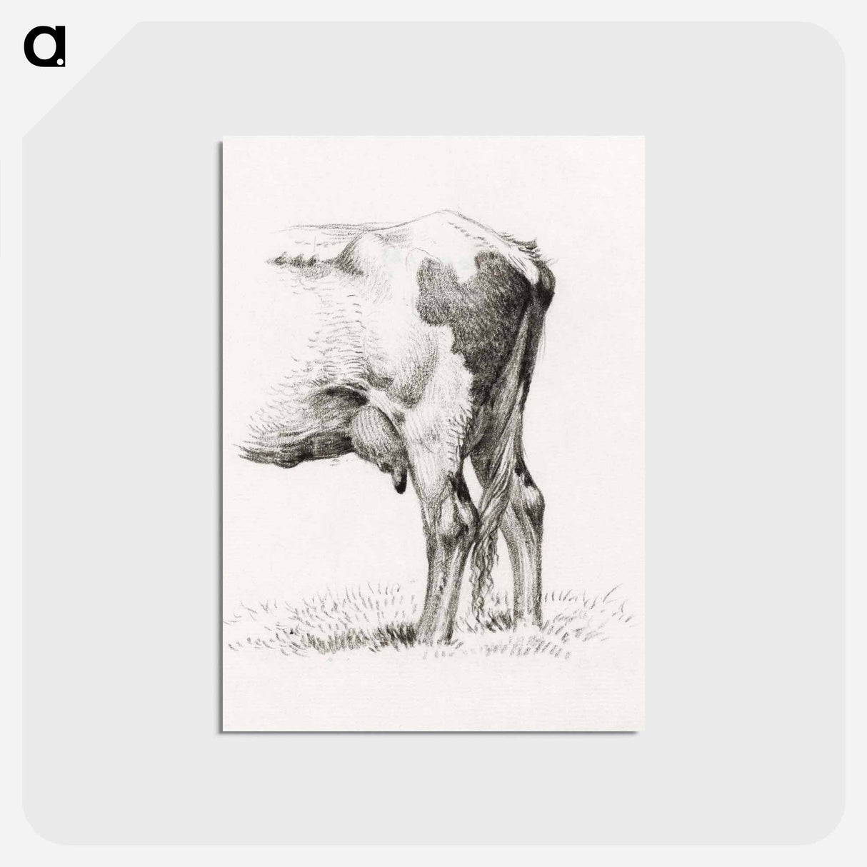 アートポストカード-Back legs of a cow - ジャン ベルナール Postcard.