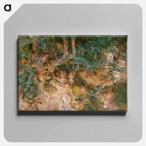 アートパネル-Valdemosa, Majorca: Thistles and Herbage on a Hillside - ジョン シンガー サージェント Canvas.