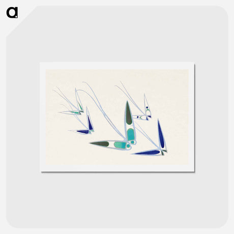 アートポストカード-One Thousand Butterflies - 神坂 雪佳 Postcard.