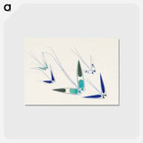 アートポストカード-One Thousand Butterflies - 神坂 雪佳 Postcard.