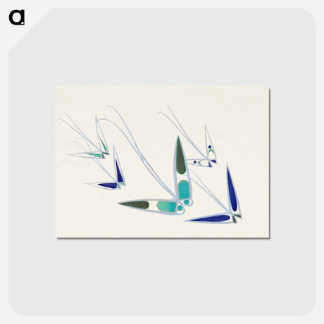 アートポストカード-One Thousand Butterflies - 神坂 雪佳 Postcard.