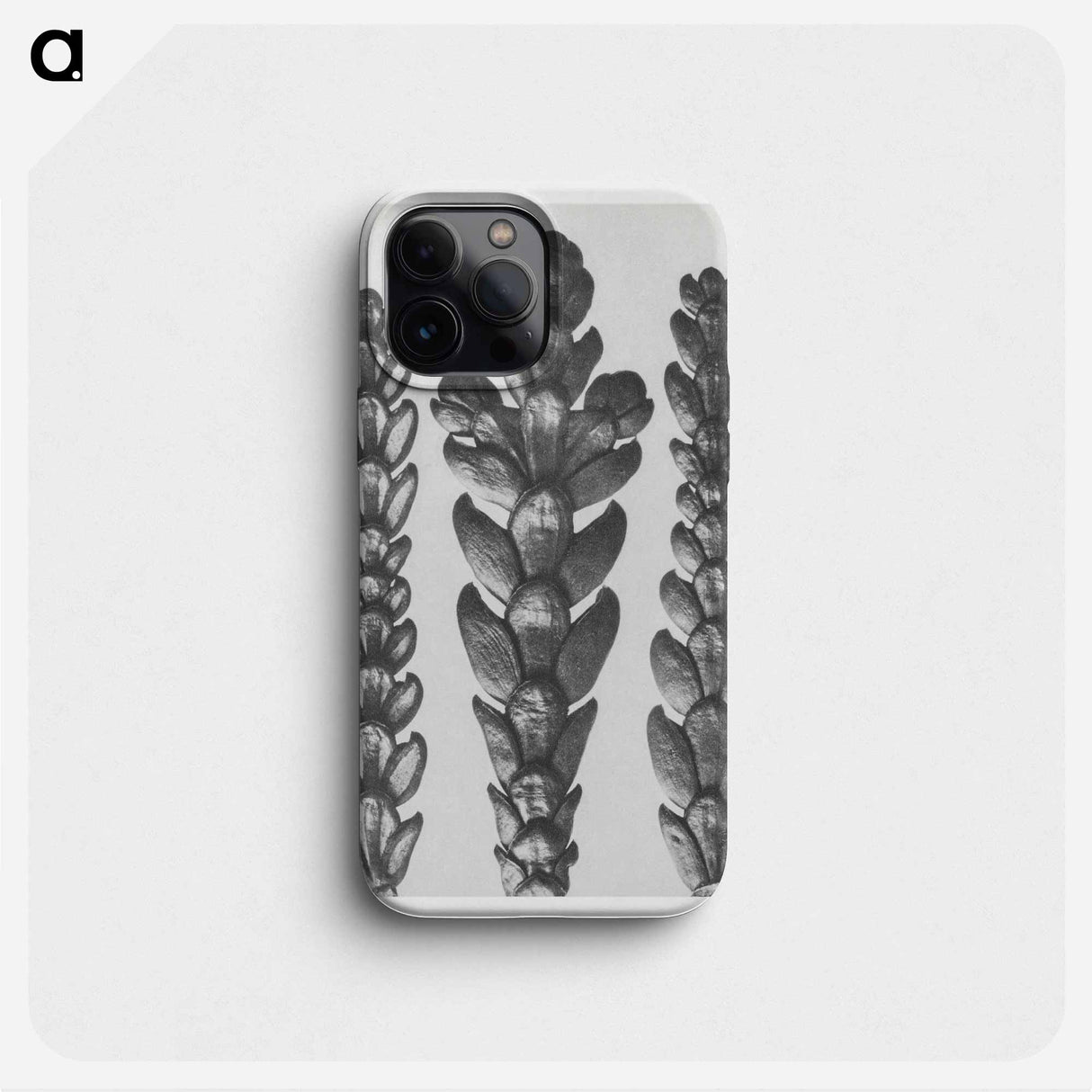 Ends of Thujopsis Dolabrata Branch (Hatchet–Leaved Arbor Vitae) enlarged 10 times - Karl Blossfeldt Phone Case.