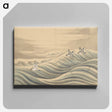 アートパネル-Chidori Birds, School of Katsushika Hokusai - 葛飾 北斎 Canvas.
