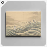 アートパネル-Chidori Birds, School of Katsushika Hokusai - 葛飾 北斎 Canvas.