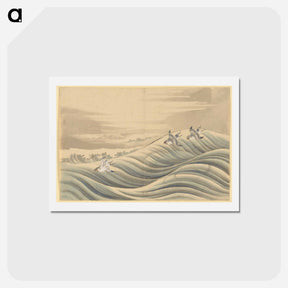 アートポストカード-Woman Writing a Letter - 葛飾 北斎 Postcard.