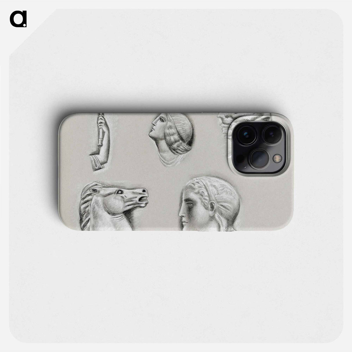 Women, horse and arm with a torch - Leo Gestell Phone Case.