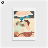 アートポストカード-The Lamp - メアリー カサット Postcard.