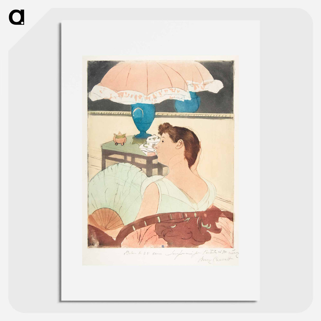 The Lamp - Mary Cassatt Poster.