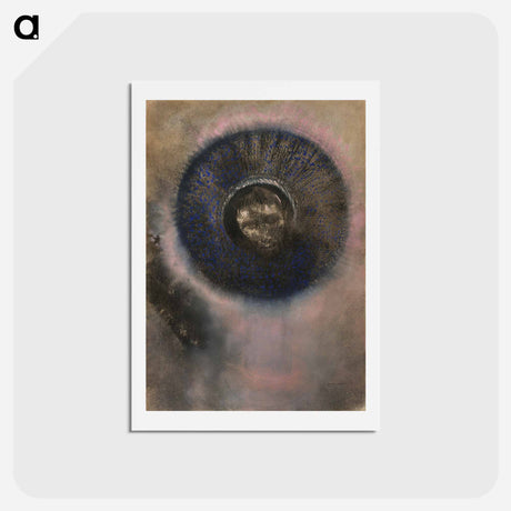 アートポストカード-Head within an Aureole - オディロン ルドン Postcard.