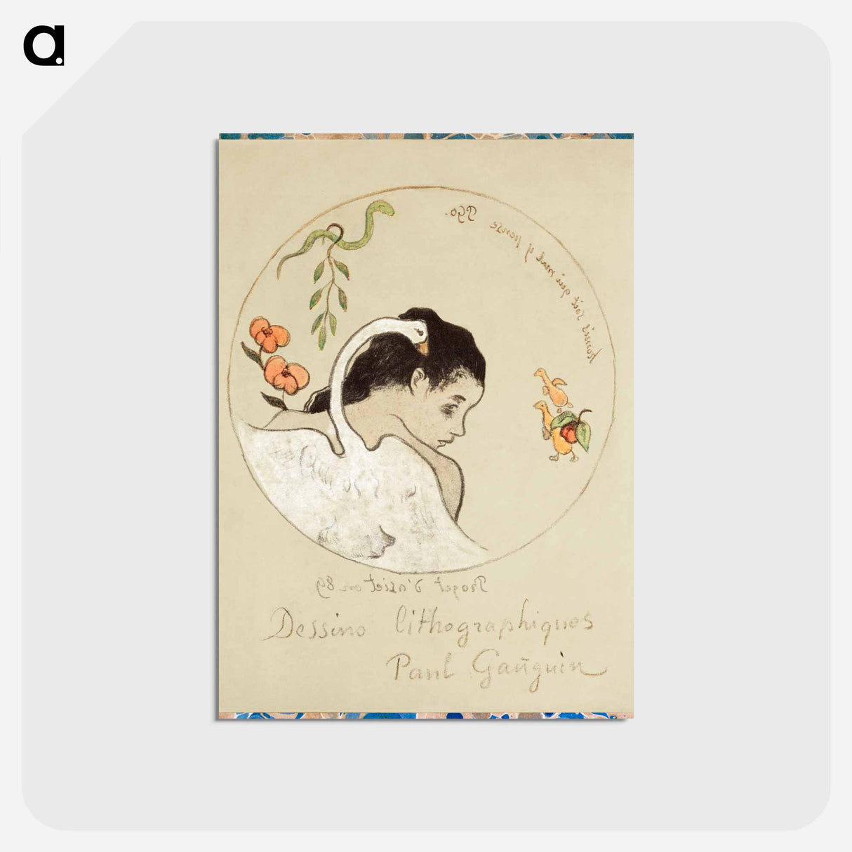 アートポストカード-Léda - ポール ゴーギャン Postcard.