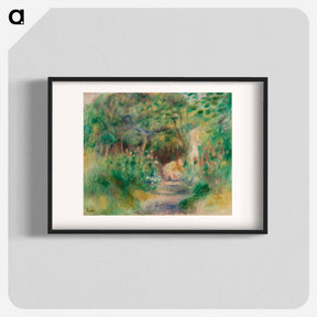 アートポスター-Landscape with Woman Gardening - ピエール オーギュスト ルノワール Poster.