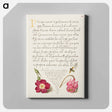 アートパネル-Insect, Balkan Primrose, and Alpine Violet from Mira Calligraphiae Monumenta
 - 書道のお手本 Canvas.