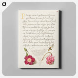 アートパネル-Insect, Balkan Primrose, and Alpine Violet from Mira Calligraphiae Monumenta
 - 書道のお手本 Canvas.