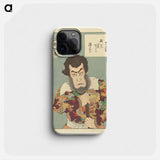 Ichikawa Danjuro IX als Kezori Kyuemon - 豊原 国周 Phone Case.