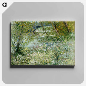 アートパネル-River Bank in Springtime - フィンセント ファン ゴッホ Canvas.