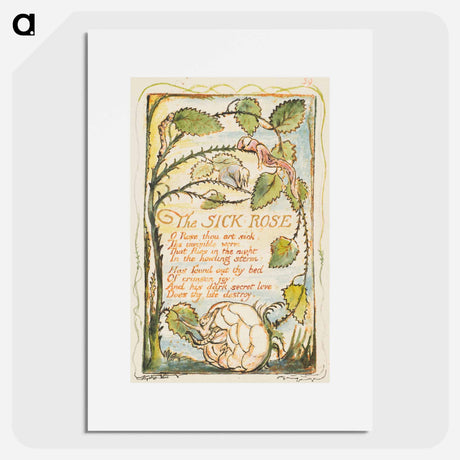アートポスター-Songs of Innocence and of Experience: The Sick Rose - ウィリアム ブレイク Poster.