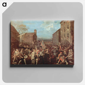 アートパネル-The March of the Guards to Finchley - ウィリアム ホガース Canvas.