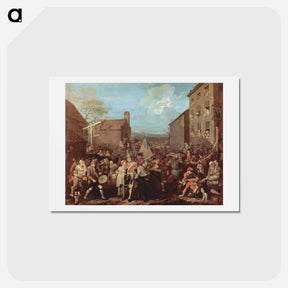 アートポストカード-The March of the Guards to Finchley - ウィリアム ホガース Postcard.