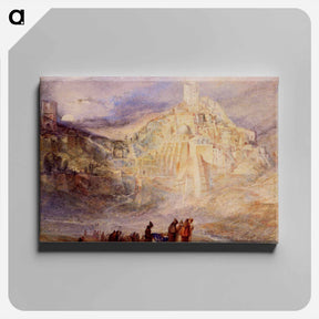 アートパネル-Wilderness A Engedi & Convent of Santa Saba - ウィリアム ターナー Canvas.
