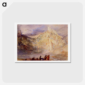 アートポストカード-Wilderness A Engedi & Convent of Santa Saba - ウィリアム ターナー Postcard.