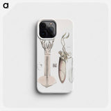 Atlantic brief squid (Loligo brevipinna) Neon flying squid (Loligo bartramii) illustration from Zoology of New York by - ニューヨークの動物学 Phone Case.