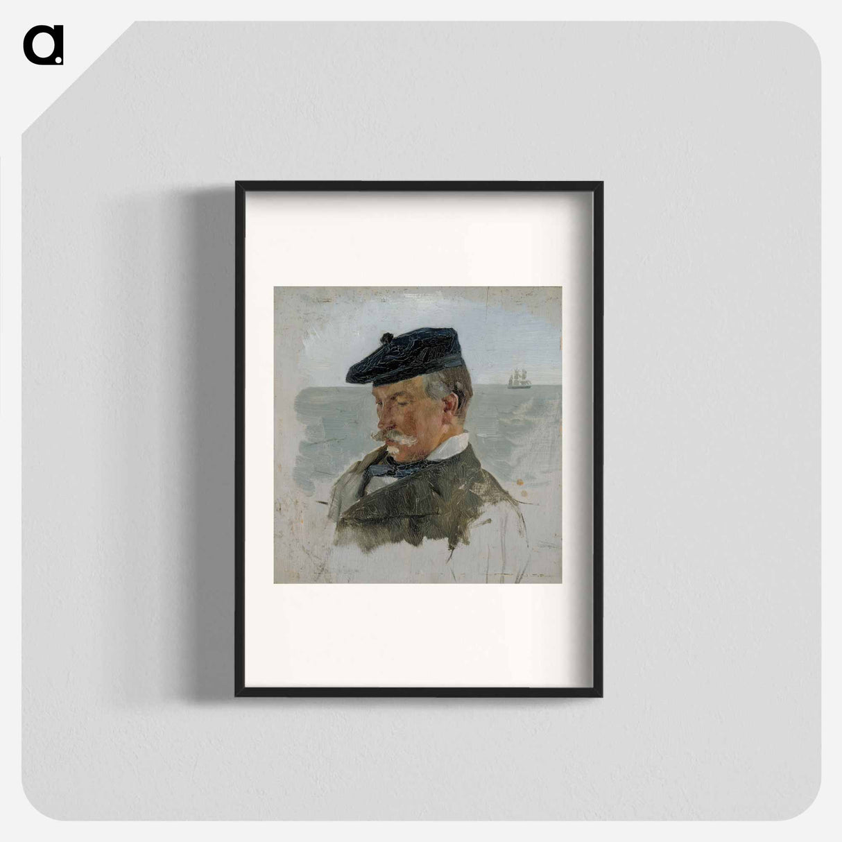 Portrait sketch of adolf von becker the painter - アルバート エーデルフェルト Poster.