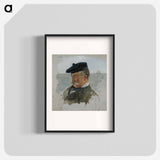 Portrait sketch of adolf von becker the painter - アルバート エーデルフェルト Poster.