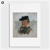 Portrait sketch of adolf von becker the painter - アルバート エーデルフェルト Poster.